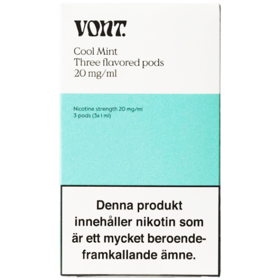 Vont Pod Cool Mint 3 pack - Produktförpackningen.