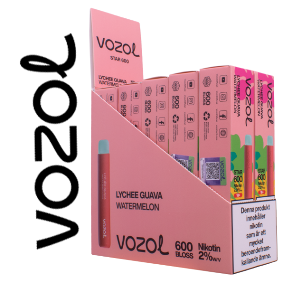 VOZOL Star 600 Lychee Guava Watermelon 20 mg tiopack