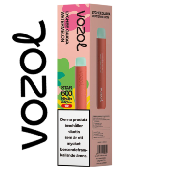 VOZOL Star 600 Lychee Guava Watermelon 20 mg e-cigarett.