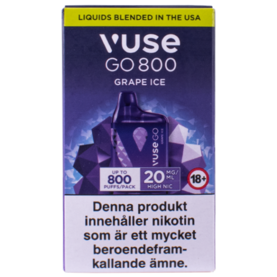 Vuse Go 800 Grape Ice 20mg Engångsvape