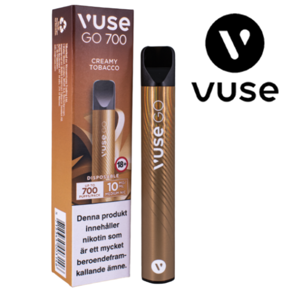 Vuse Go 700 Creamy Tobacco 10mg Vape