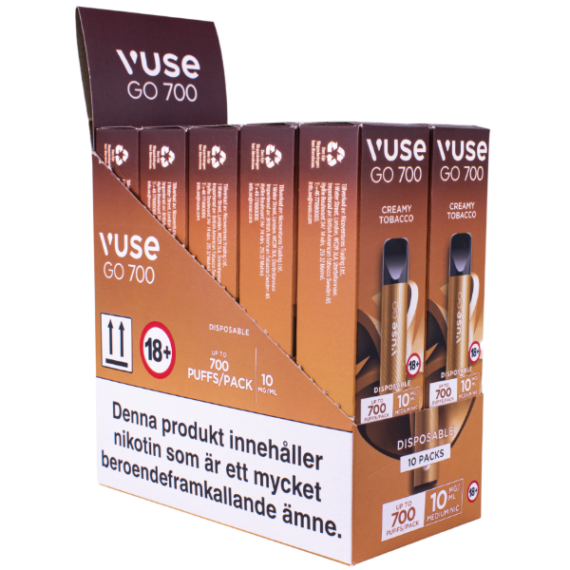 Vuse Go 700 Creamy Tobacco 10mg Engångsvapes