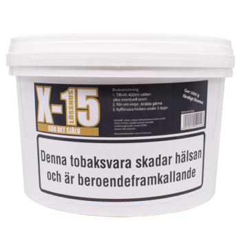 X-15 Express Lössnus. Med denna snussats kan du baka eget snus utan värmebehandling. Blanda i vatten, smakämne och låt sedan snussatsen så i kylskåp i tre dagar. Snabbt och enkelt. Beställ fraktfritt från Snusfabriken.com