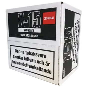 X-15 Original Snussats ger dig ca 52 stycken dosor snus av mediummald tobak. Tillverka eget billigt snus.