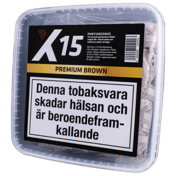 X-15 Premium Brown Portionssnus