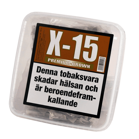 X-15 Premium Brown Stark Portionssnus