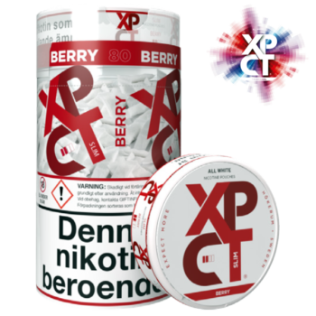 XPCT Berry Slim All White Tube 80 Gram Nicotine Pouches