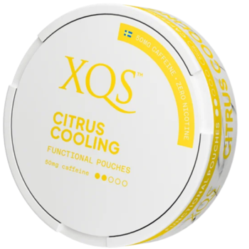 XQS Citrus Cooling Nikotinfri Slim Functional Pouches All White Portion.