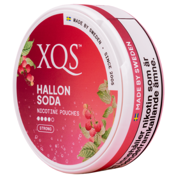 XQS Hallonsoda Strong 8 mg All White Portion