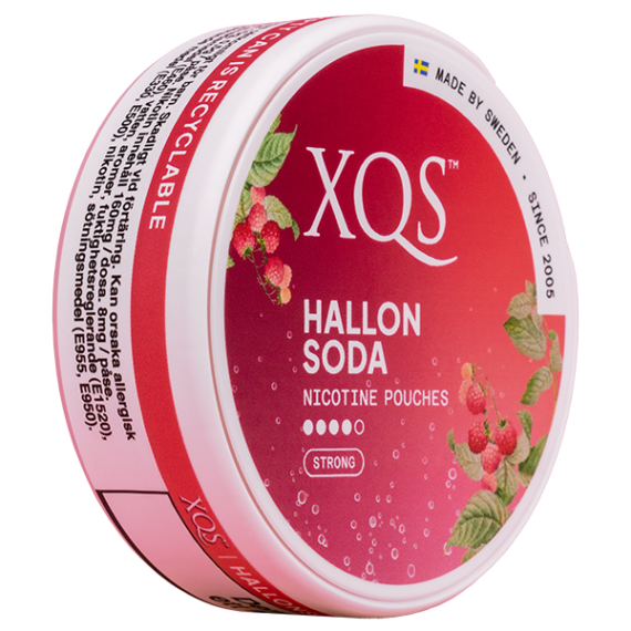 XQS Hallonsoda Strong Slim All White Portion 16mg Profil