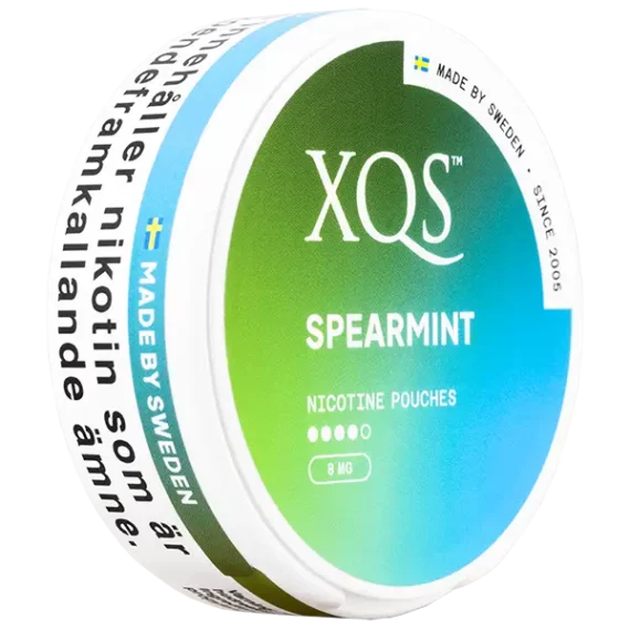 XQS Spearmint Strong Slim All White 16 mg Profil Sida Vänster