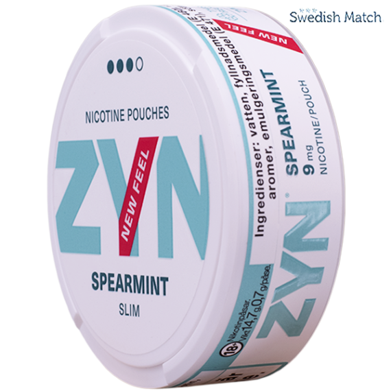 ZYN Spearmint Slim Strong All White Portion