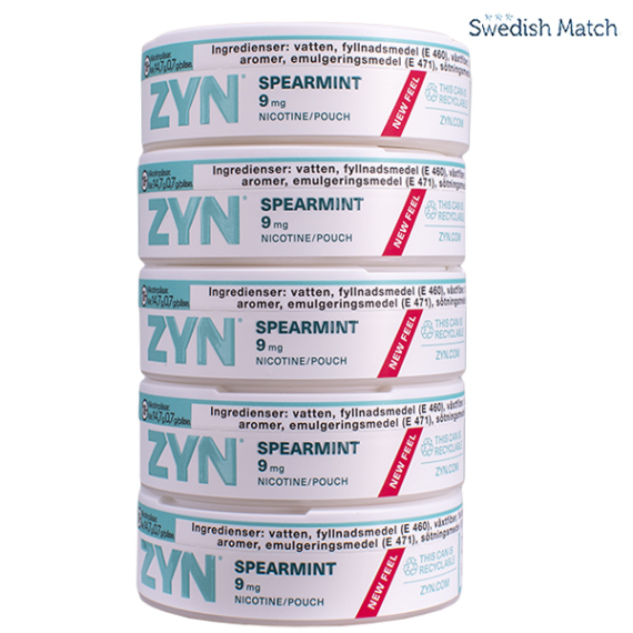 ZYN Spearmint Slim Strong All White Portion