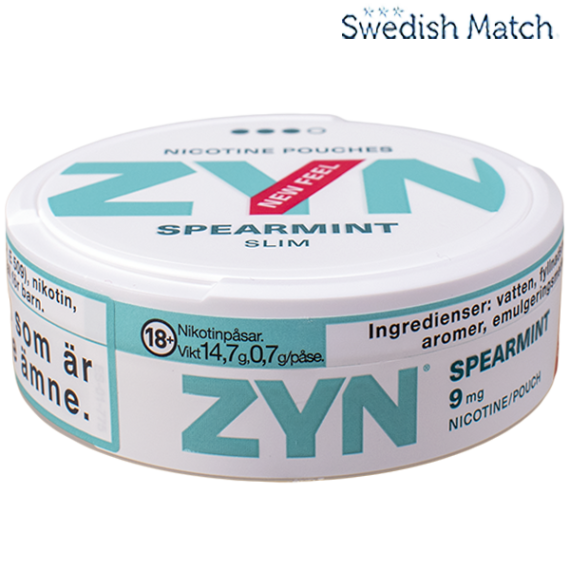 ZYN Spearmint Slim Strong All White Portion