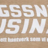 Texten på t-shirt