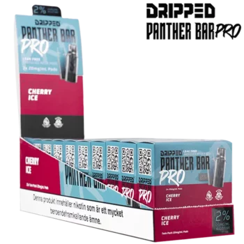 Dripped Panther Bar Pro Cherry Ice 20 mg Displayförpackning