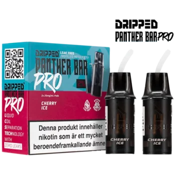 Dripped Panther Bar Pro Cherry Ice 20 mg/ml nikotin Podsystem med förpackning