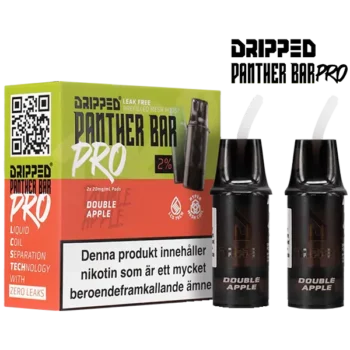 Dripped Panther Bar Pro Double Apple 20 mg/ml nikotin Podsystem med förpackning