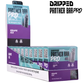 Dripped Panther Bar Pro Grape Ice 20 mg Displayförpackning