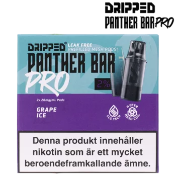 Dripped Panther Bar Pro Grape Ice 20 mg Förpackning