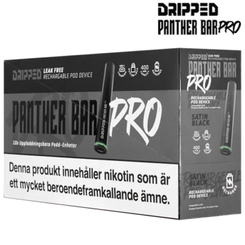 Dripped Panther Bar Pro Batteri Satin Black 10-Pack