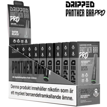 Dripped Panther Bar Pro Batteri Satin Black Displayförpackning