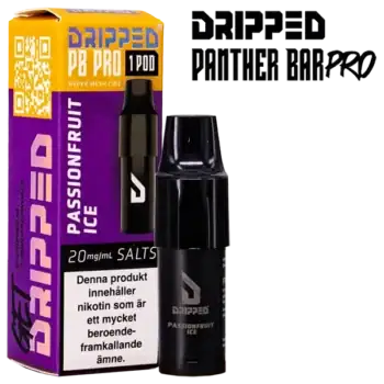 Dripped Panther Bar Pro Pod Passionfruit Ice