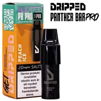 Dripped Panther Bar Pro Pod Peach Ice