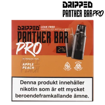 Dripped Panther Bar Pro Apple Peach 20 mg Förpackning