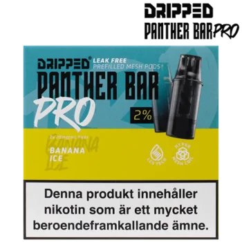 Dripped Panther Bar Pro Banana Ice 20 mg Förpackning