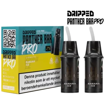 Dripped Panther Bar Pro Banana Ice 20 mg/ml nikotin Podsystem med förpackning