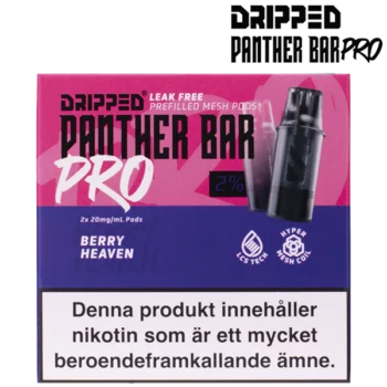 Dripped Panther Bar Pro Berry Heaven 20 mg Förpackning