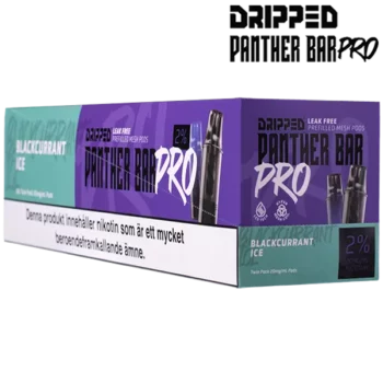 Dripped Panther Bar Pro Blackcurrant Ice 20 mg 10 Pack