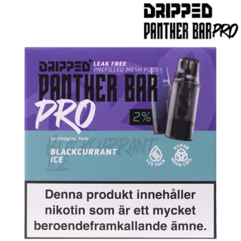 Dripped Panther Bar Pro Blackcurrant Ice 20 mg Förpackning