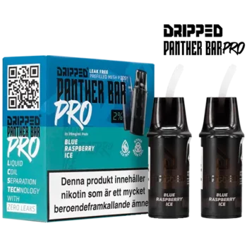 Dripped Panther Bar Pro Blue Raspberry Ice 20 mg/ml nikotin Podsystem med förpackning