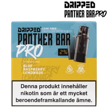 Dripped Panther Bar Pro Blue Raspberry Lemonade 20 mg Förpackning