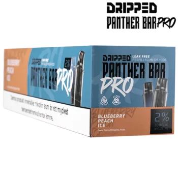 Dripped Panther Bar Pro Blueberry Peach Ice 20 mg 10 Pack