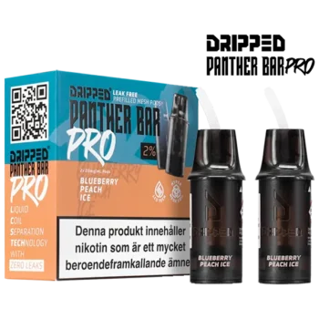 Dripped Panther Bar Pro Blueberry Peach Ice 20 mg/ml nikotin Podsystem med förpackning