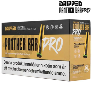 Dripped Panther Bar Pro Batteri Champagne Gold 10-Pack