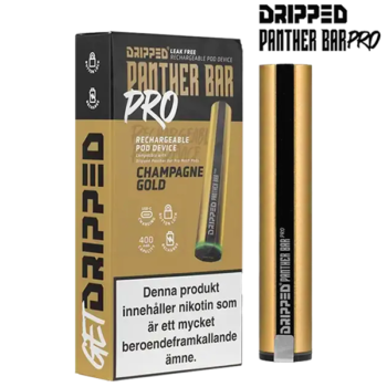 Dripped Panther Bar Pro Batteri Champagne Gold Batteri med förpackning