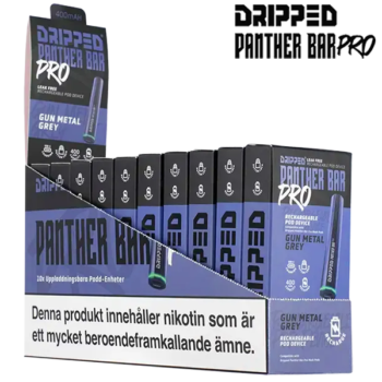 Dripped Panther Bar Pro Batteri Gun Metal Grey Displayförpackning