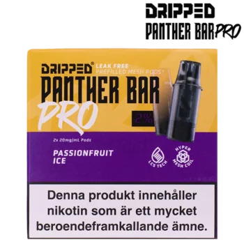 Dripped Panther Bar Pro Passionfruit Ice 20 mg Förpackning