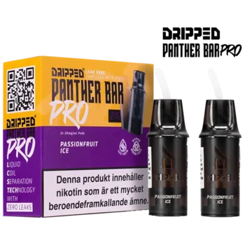 Dripped Panther Bar Pro Passionfruit Ice 20 mg/ml nikotin Podsystem med förpackning