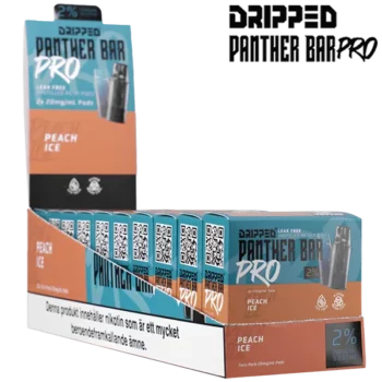 Dripped Panther Bar Pro Peach Ice 20 mg Displayförpackning