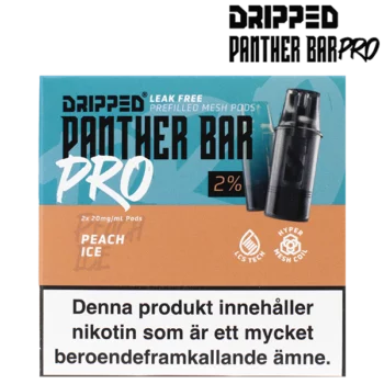 Dripped Panther Bar Pro Peach Ice 20 mg Förpackning