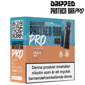 Dripped Panther Bar Pro Peach Ice 20 mg Förpackning i profil