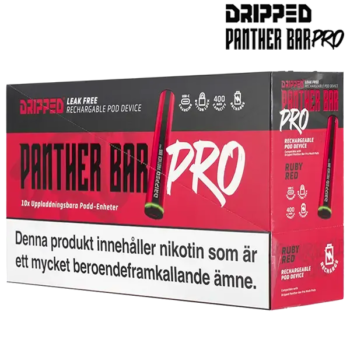 Dripped Panther Bar Pro Batteri Ruby Red 10-Pack