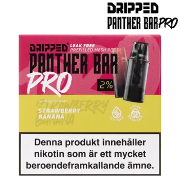 Dripped Panther Bar Pro Strawberry Banana 20 mg Förpackning