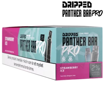 Dripped Panther Bar Pro Strawberry Ice 20 mg 10 Pack