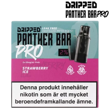 Dripped Panther Bar Pro Strawberry Ice 20 mg Förpackning